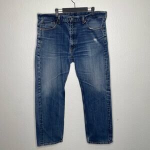 Levi’s Mens Jeans Size 40x32 505 Blue Medium Wash Denim Straight Leg